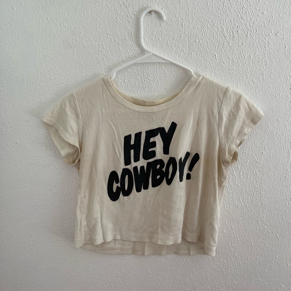 White graphic tee
